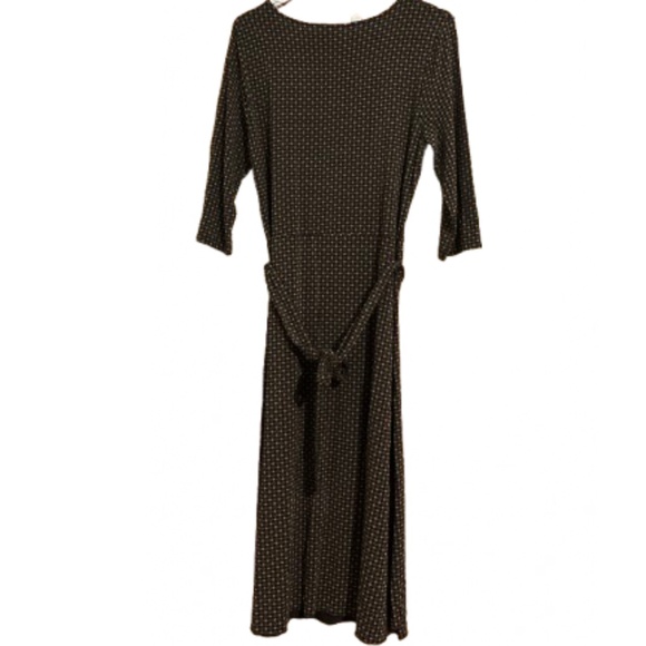 Gap Women’s Retro Faux Wrap MIDI Dress w/ Waist Tie Fall Casual Dress Sz-M - Picture 7 of 7